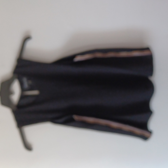 CLASSY SUMMEER TOP Black Tunic Sugarlips Embroidery LINE sides XS - Picture 3 of 8